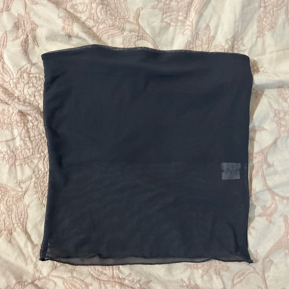 Black Sheer Tube Top